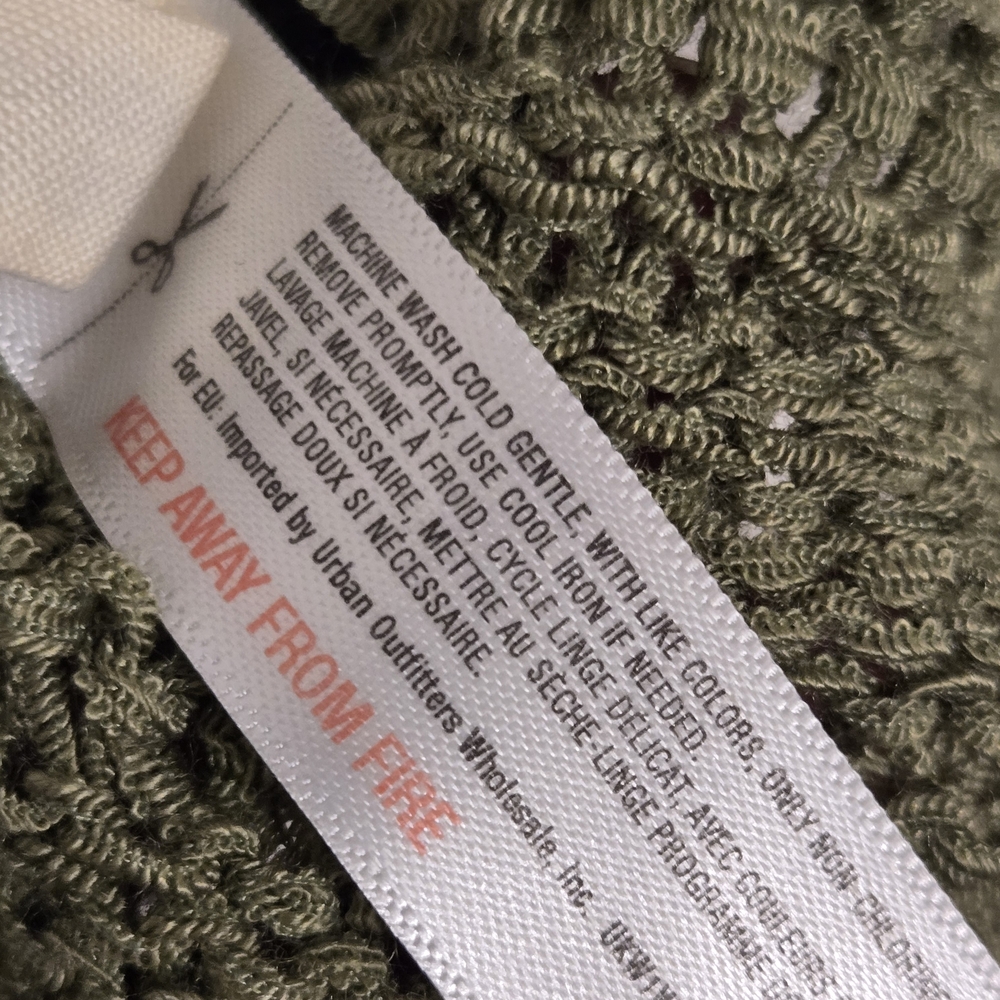 Do Everything In Love Green Cardigan Open Front One Size - Picture 4 of 6